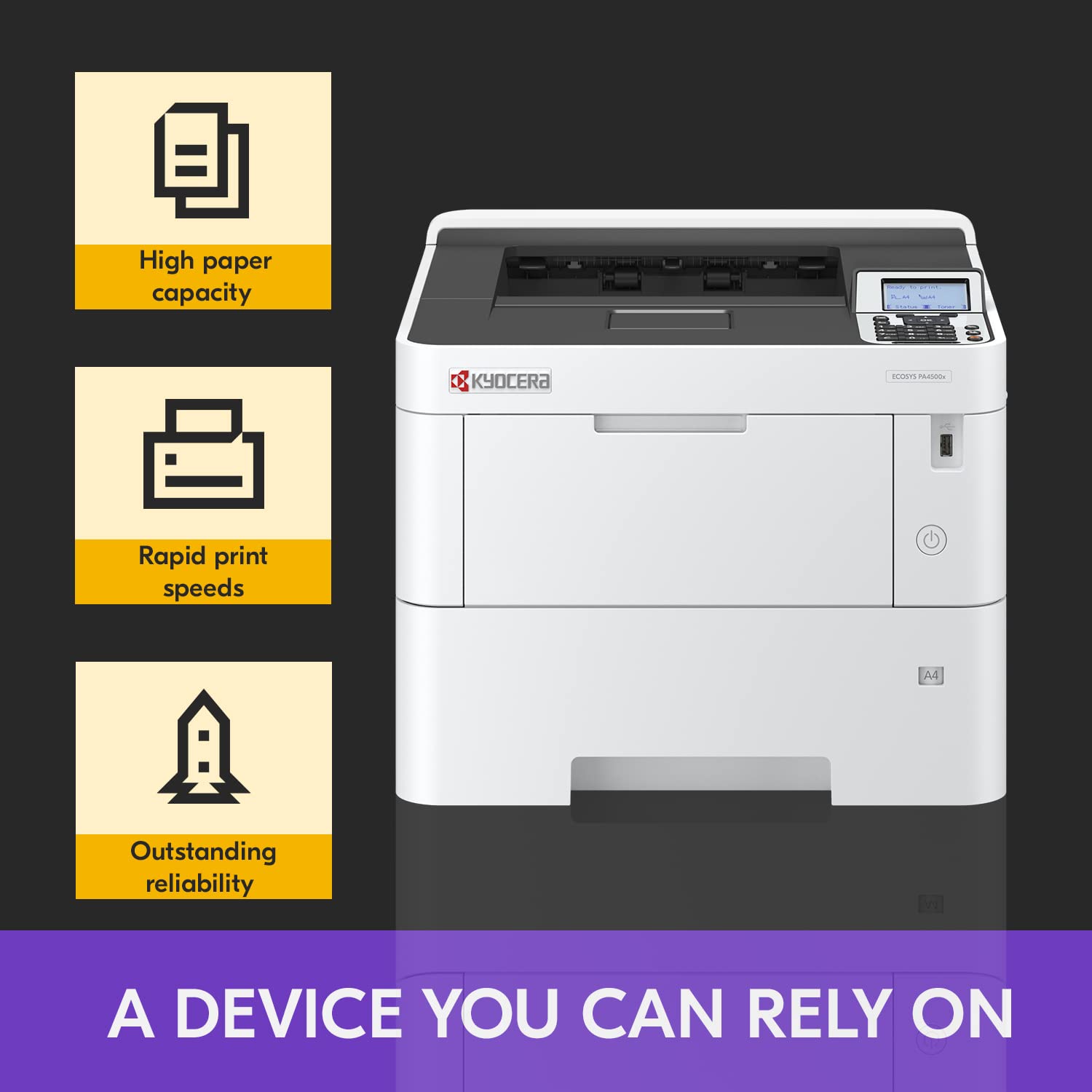 Amazon.co.jp: KYOCERA ECOSYS モノクロレーザープリンター PA4500x
